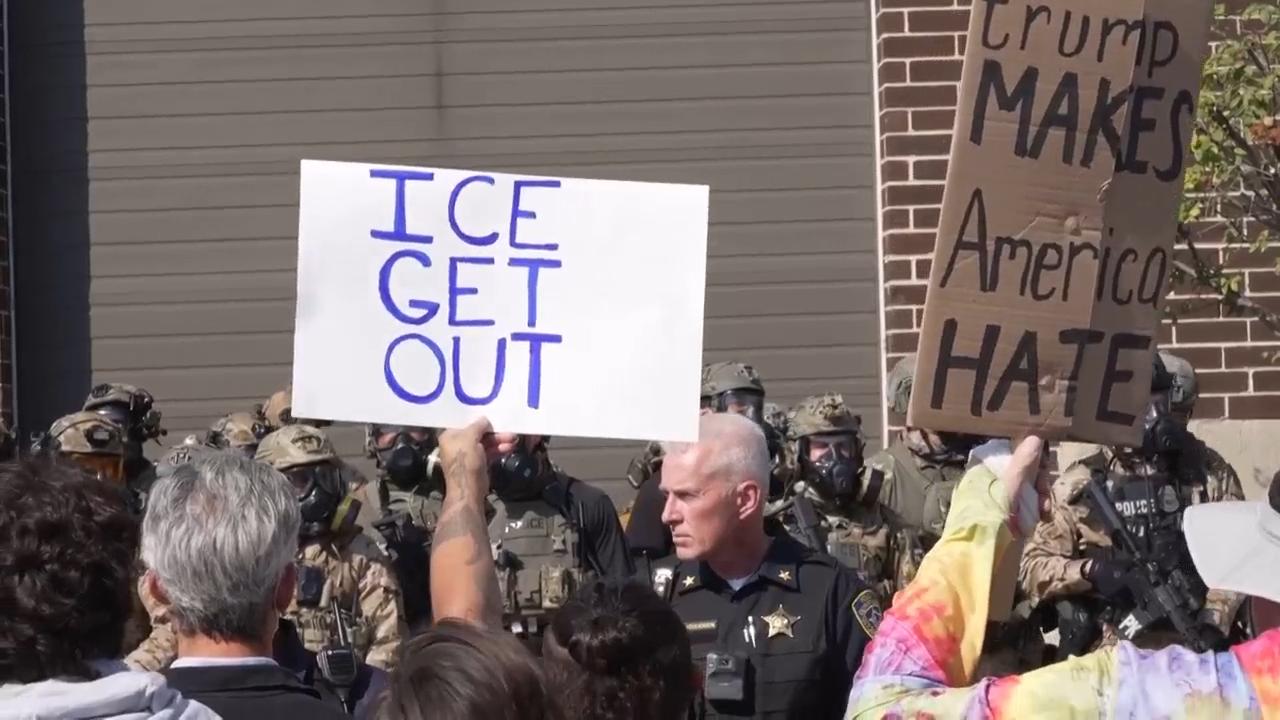 ICE protest near Chicago, agent kills suspect miles away