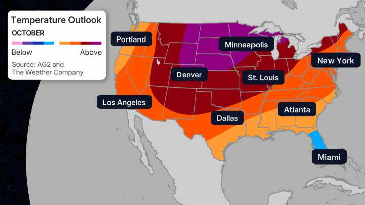 Warm and Dry For Most Of The United States In October