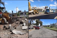 Continúan trabajos de rehabilitación en bulevar Felipe Ángeles y avenida Universidad
