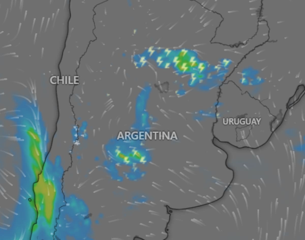Rige una alerta naranja por tormentas fuertes en Buenos Aires y otras cuatro provincias