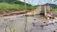 Lluvias causan daños en canal de la Presa Santa María en Escuinapa