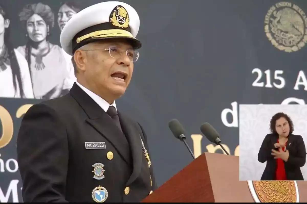 Raymundo Pedro Morales resalta honestidad y combate a la corrupción en la Marina durante Desfile Militar 2025