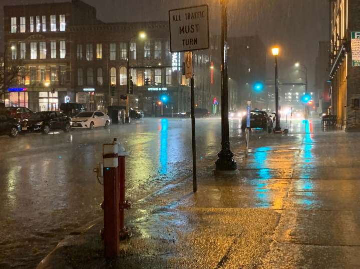 How much rain fell in Minnesota during Sunday's severe storms?