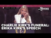Erika Kirk says "hate is not the answer' during Charlie Kirk's memorial service