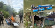 Destruyen minidraga en Montenegro y asestan golpe a la minería ilegal en el Quindío