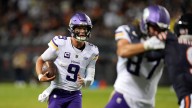 J.J. McCarthy takes over late in debut as Vikings best Bears in opener
