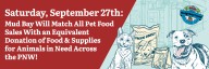 Mud Bay to match all Customers’ pet food purchases on Neighborhood Pet Store Day