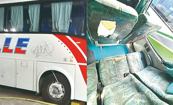 Vandalismo dentro de la Terminal de Omnibus en la oficina de la empresa Mar y Valle