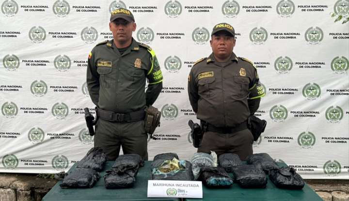 Así incautaron los 12 kilos de marihuana que pretendían ingresar a Cartagena