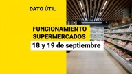 ¿Abrirán los supermercados durante el 18 y 19 de septiembre?