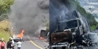 Tragedia en la entrada a Pereira: choque entre carro y camión termina en incendio y una víctima fatal