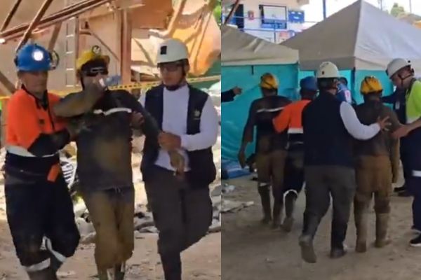 Rescatan con vida a los 23 mineros atrapados en socavón de Segovia