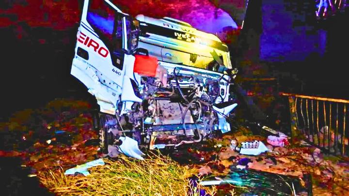 Cortaron el paso Cristo Redentor debido al accidente de un camión en alta montaña