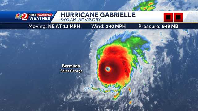Tracking Hurricane Gabrielle: Maps, path, spaghetti models