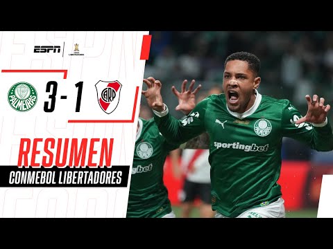 Resumen extendido, River vs. Palmeiras (1-3): video, goles y clasificación en la Libertadores 2025