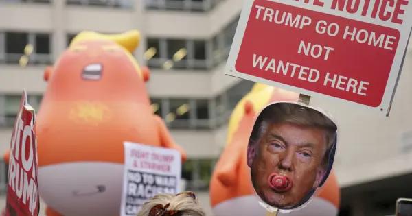 Manifestaciones en Londres contra Trump Durante su visita al Reino Unido