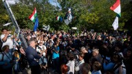 Protesters rally at an opulent Hungarian estate linked to Prime Minister Viktor Orbán