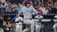 Moises Ballesteros hits first MLB HR to Anthony Rizzo's section