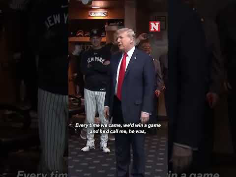 Trump Greets New York Yankees With Clubhouse Visit Before Game