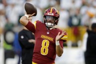 Commanders' Jayden Daniels will not play against the Raiders on Sunday because of an injured knee