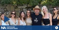 El video del momento incómodo: Eros Ramazzotti intentó besar a Evangelina Anderson y ella lo rechazó en Milán