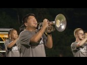 Blind high school sophomore marches under Friday night lights