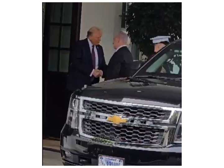 Trump hosts Netanyahu at White House, day after claiming "all...