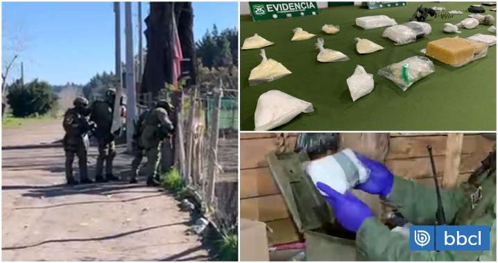 Masivo operativo en Los Ángeles y Yumbel termina con 8 detenidos y más de 2 kilos de droga incautada