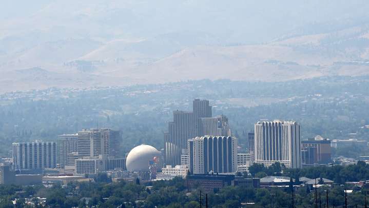 Why is it hazy in Reno today?