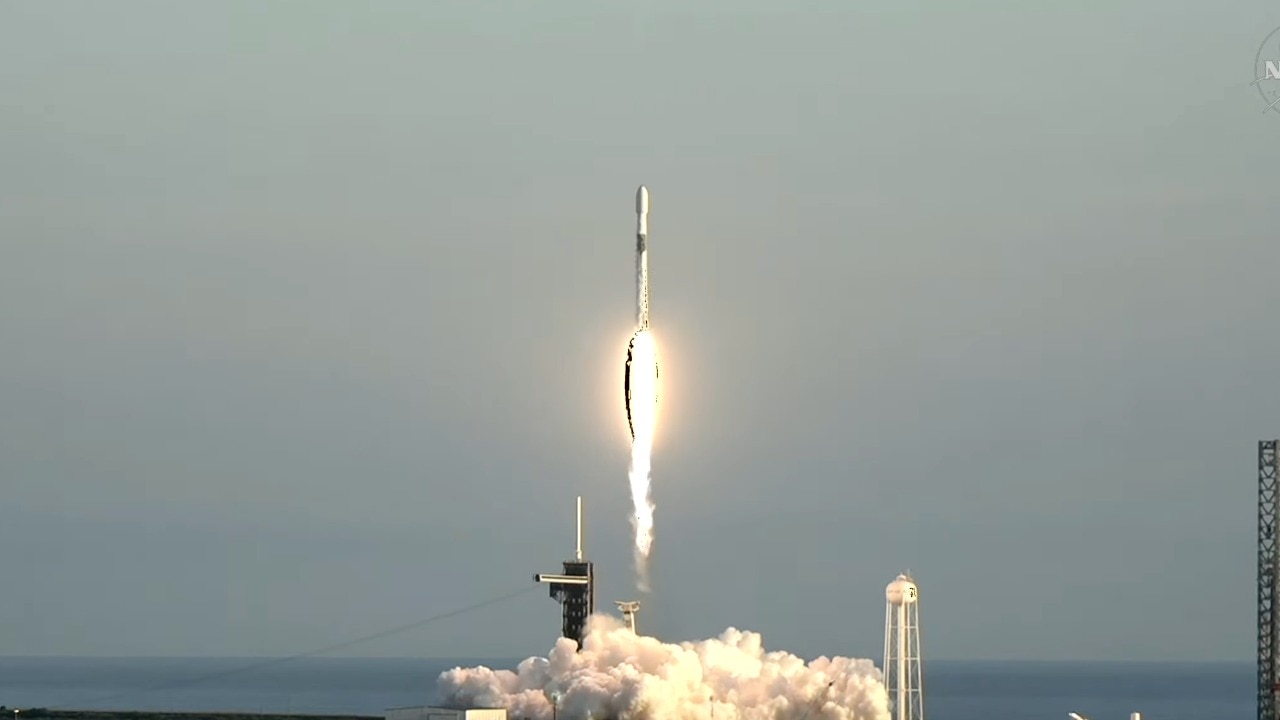 Watch: Nasa launches three big spacecraft on single Falcon