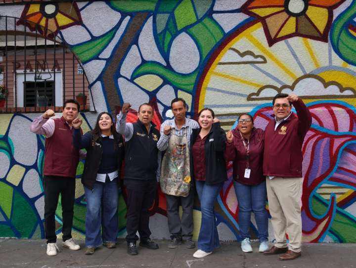Devela XXV Ayuntamiento de Tijuana pintura como parte de la Jornada Nacional de Tequios y Murales
