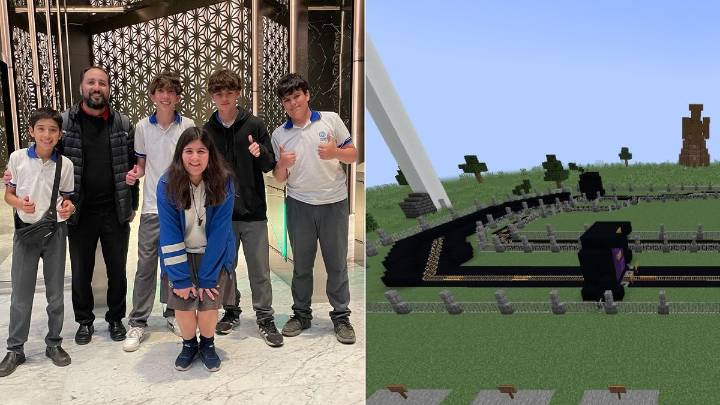 Alumnos pilarenses crearon un circuito de Fórmula 1 con Minecraft