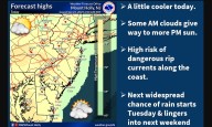 Thunderstorm chances increase for Tuesday in latest N.J. forecast.Rainy week ahead.
