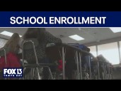 Lower enrollment at local public schools