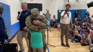 Brockton Army member surprises young sons at school assembly