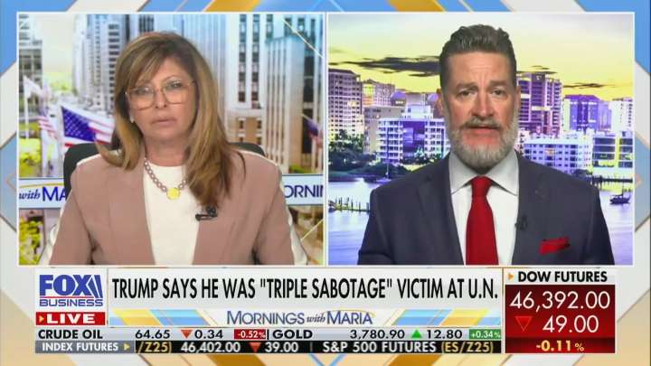 Maria Bartiromo Laments Trump’s UN Escalator Woes — Omits UN Spokesman Statement