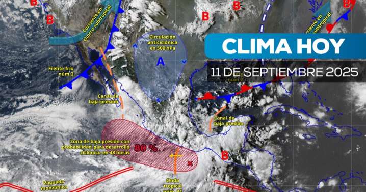 Alerta por lluvias intensas y vientos fuertes en México: estados más afectados por el frente frío 3
