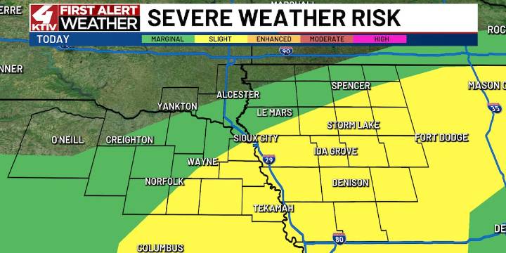 Severe storms possible Monday evening