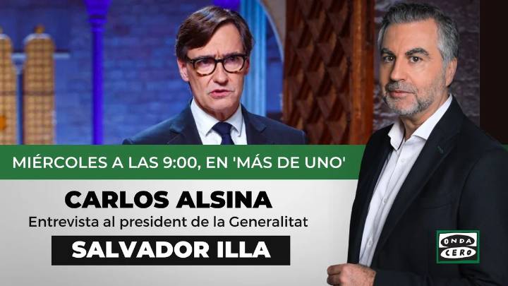 Carlos Alsina entrevista a Salvador Illa en 'Más de uno'