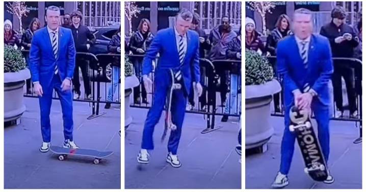 Remember That Time Pete Hegseth Flipped a Skateboard Into His Own Groin? We Do!