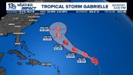 Tropical Storm Gabrielle forms in the Atlantic, may become a hurricane