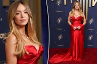 Sydney Sweeney smolders in red gown on Emmys 2025 red carpet