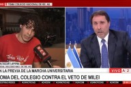 Feinmann toreó a un estudiante en la toma del colegio y recibió la respuesta: "La verdad que tenés bastante cara de pelotudo"