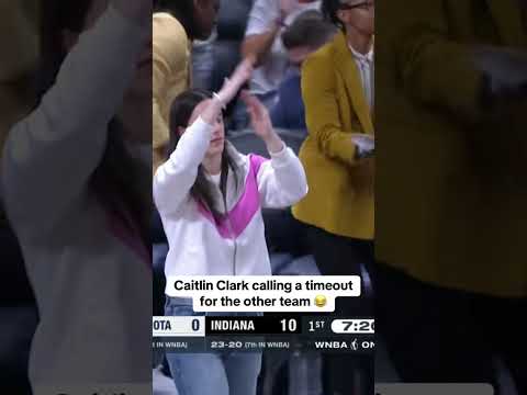 Caitlin Clark called a timeout for the opponent 🤣