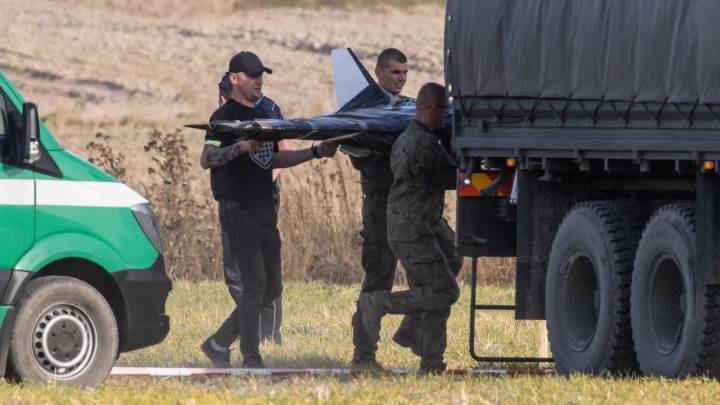 Así han quedado los drones rusos que han sido derribados por Polonia y la OTAN