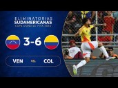 Goles del partido, Venezuela vs. Colombia (3-6) por Eliminatorias Conmebol 