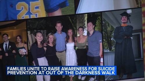 Sisters turning heartbreak into hope at Out of the Darkness walk for suicide prevention in Chicago