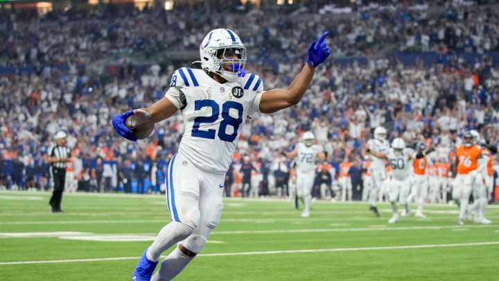 Jonathan Taylor tops 200 yards year after fumble cost Colts game