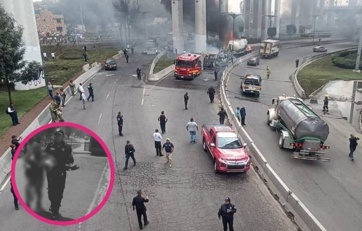 Heroico rescate: mujer protege a su nieta y policía las socorre