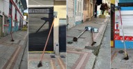 Capturado hombre que a patadas dañó luminarias en la Calle Real de Génova
